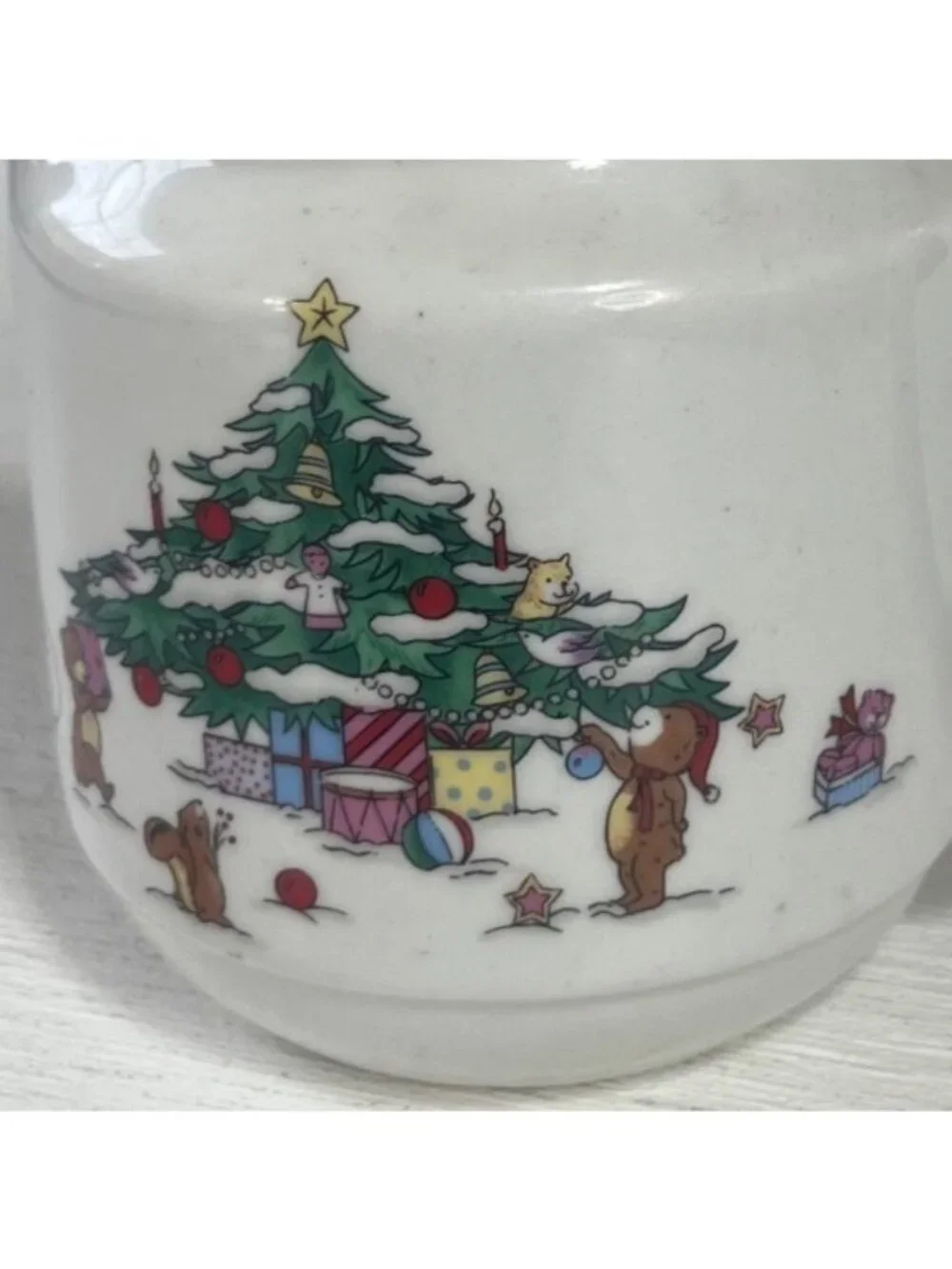 Whimsical Christmas Ceramic Creamer Pitcher The Salem China Co. Holiday